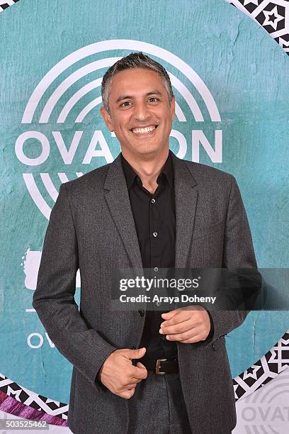 Reza Aslan attends the Ovation 2016 Winter TCA Tour introducing three series featuring Rachel Hunter, Reza Aslan, Norman Lear And Yannick Bisson at...