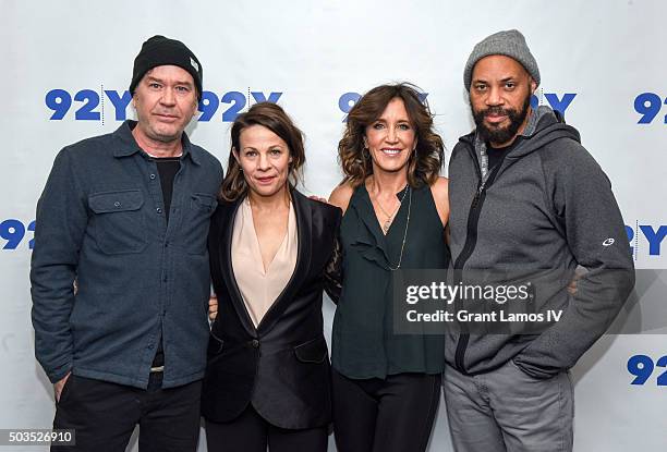 Timothy Hutton, Lili Taylor, Felicity Huffman and writer John Ridley attend 92nd Street Y Presents: An Evening With "American Crime" Season Two at...