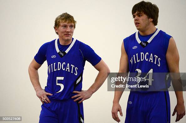 Michael Ranson of Pueblo Central talks with Beau Gordon while waiting ...