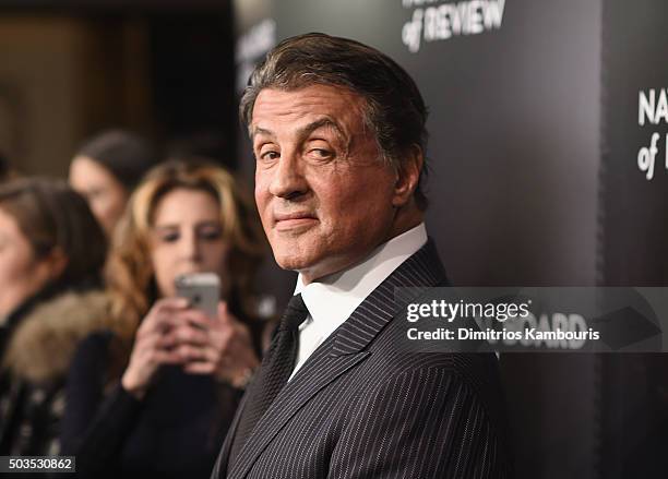 Actor Sylvester Stallone attends the 2015 National Board of Review Gala at Cipriani 42nd Street on January 5, 2016 in New York City.