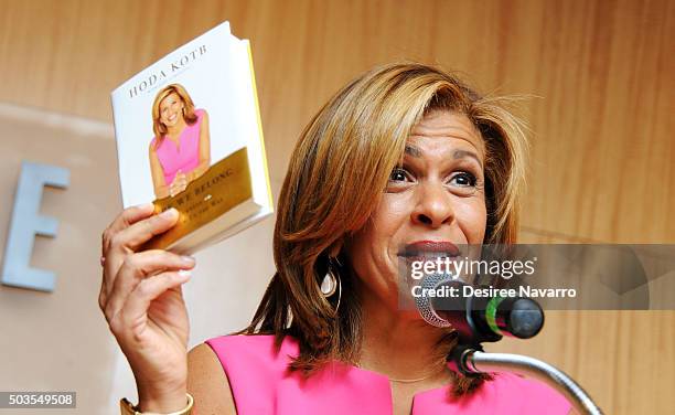 Host Hoda Kotb signs copies of "Where We Belong: Journeys That Show Us The Way" at Barnes & Noble, 86th & Lexington on January 5, 2016 in New York...