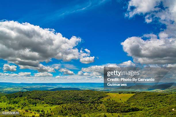 landscape and clouds - chapada diamantina stock-fotos und bilder