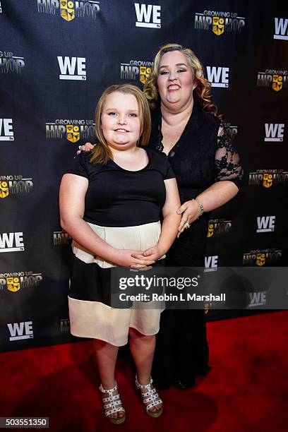 Mama June Shannon and Alana Thompson attends "Growing Up Hip Hop" Atlanta premiere at SCADshow on January 5, 2016 in Atlanta, Georgia.