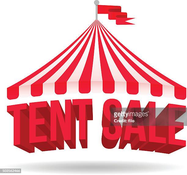 illustrazioni stock, clip art, cartoni animati e icone di tendenza di tenda di vendita - tent