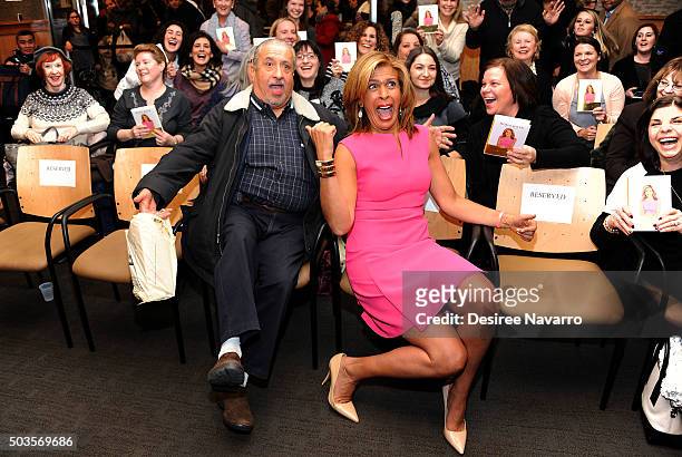 Host Hoda Kotb poses with fans during her book signing of "Where We Belong: Journeys That Show Us The Way" at Barnes & Noble, 86th & Lexington on...