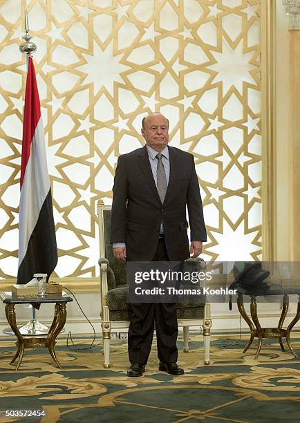 Riad, Saudi Arabia Yemeni President Abd Rabbuh Mansour Hadi on October 19, 2015 in Riad, Saudi Arabia.