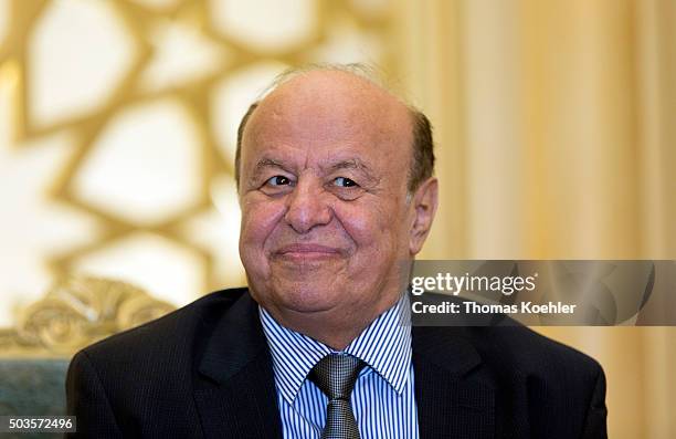 Riad, Saudi Arabia Yemeni President Abd Rabbuh Mansour Hadi on October 19, 2015 in Riad, Saudi Arabia.