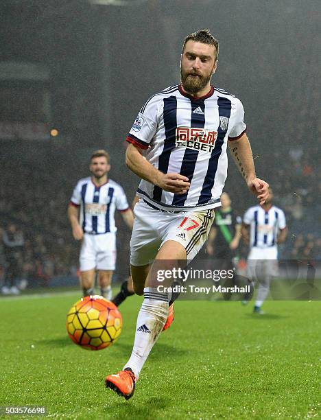 Rickie Lambert of West Bromwich Albion during the Barclays Premier League match between West Bromwich Albion and Stoke City at The Hawthorns on...