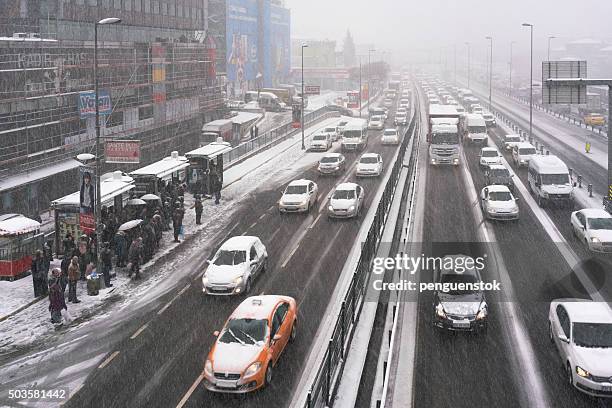winter in i̇stanbul - polar climate stock pictures, royalty-free photos & images