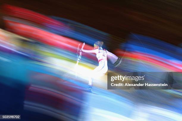 Ida Sargent of the USA competes at the Ladies 10km Mass Start Classic Competition during day 2 of the FIS Tour de Ski event on January 6, 2016 in...