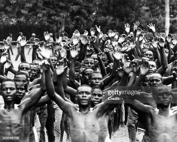 Picture showing a Biafran demonstration on July 1968. The Nigeria Civil War, aka the Biafran War, was a war fought to counter the secession of Biafra...