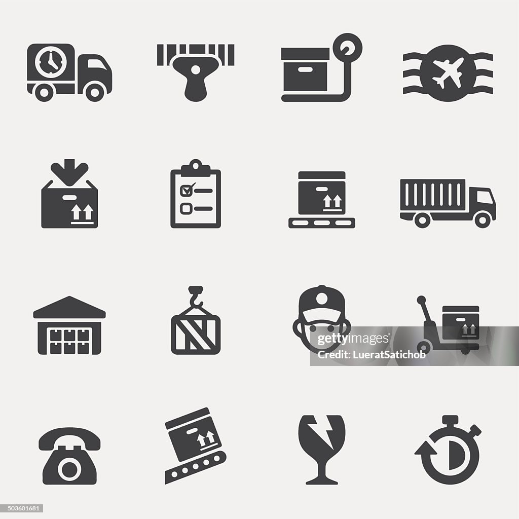 Logistics Silhouette icons | EPS10