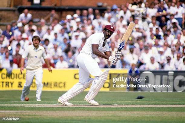 Clive Lloyd of the West Indies cricket team in action against England during their first One Day International at Old Trafford in Manchester on 31st...