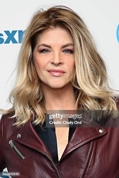 Actress Kirstie Alley visits the SiriusXM Studios on January 6, 2016 in New York City.