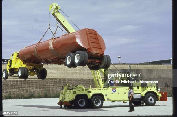 Massive crane known as the Mad Max being used in training to clear traffic accidents.