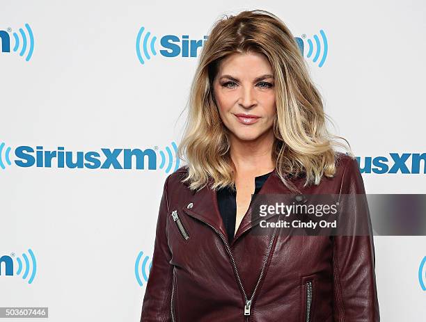Actress Kirstie Alley visits the SiriusXM Studios on January 6, 2016 in New York City.