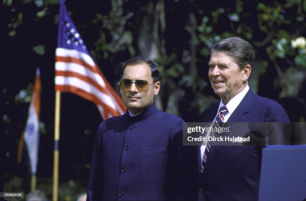 Rajiv Gandhi;Ronald W. Reagan