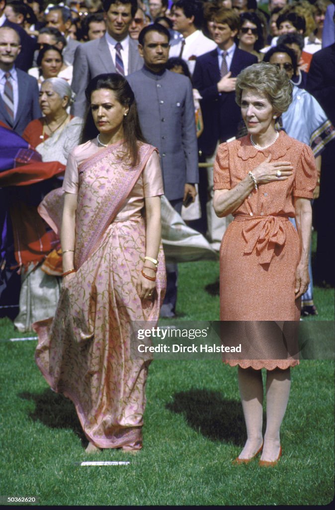 Nancy Reagan And Sonia Gandhi