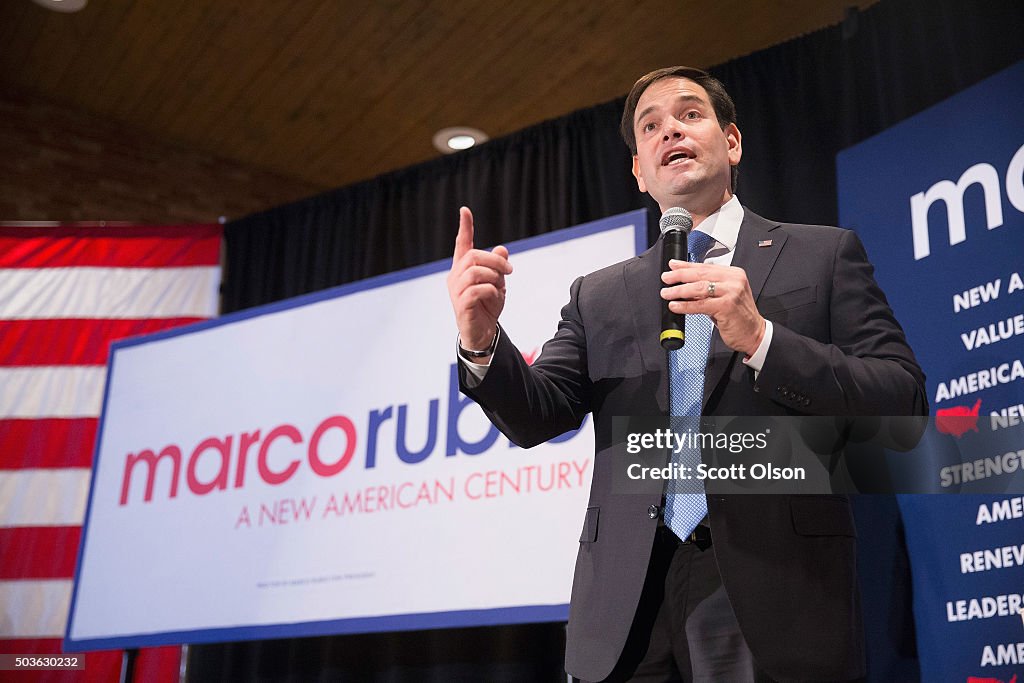 Republican Presidential Candidate Marco Rubio Campaigns In Iowa