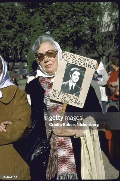 Mothers of Plaza De Mayo march for missing relatives.