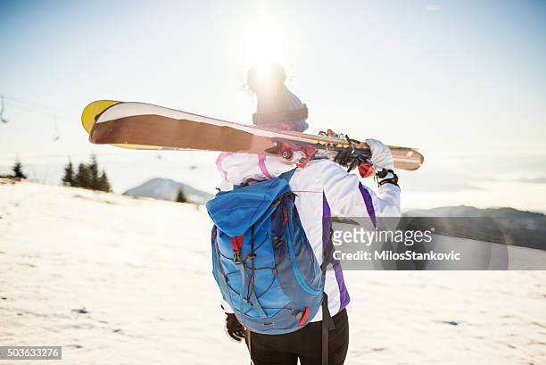 早速スキー場 - skiing ストックフォトと画像