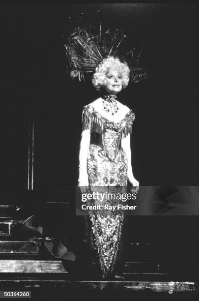 Actress Carol Channing in a scene from the revival tour of the stage musical Hello Dolly.