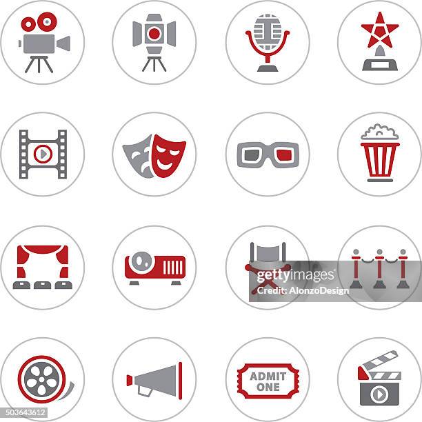 movie and cinema icons - actor icon stock illustrations