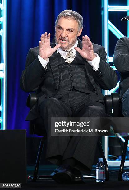 Actor John Rhys-Davie speaks onstage during the MTV - The Shannara Chronicles panel as part of the Viacom portion of This is Cable 2016 Television...