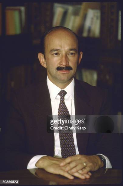 Mexican Minister of Planning and potential presidential candidate Carlos de Salinas Gortari posing for a picture.