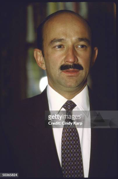 Mexican Minister of Planning and potential presidential candidate Carlos de Salinas Gortari posing for a picture.