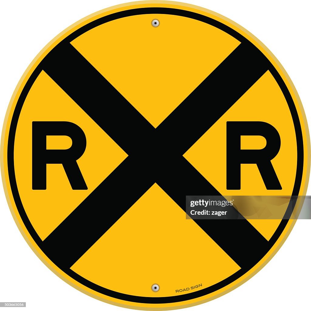 Train Rails Sign Image Yellow Rail Sign High-Res Vector Graphic - Getty Images