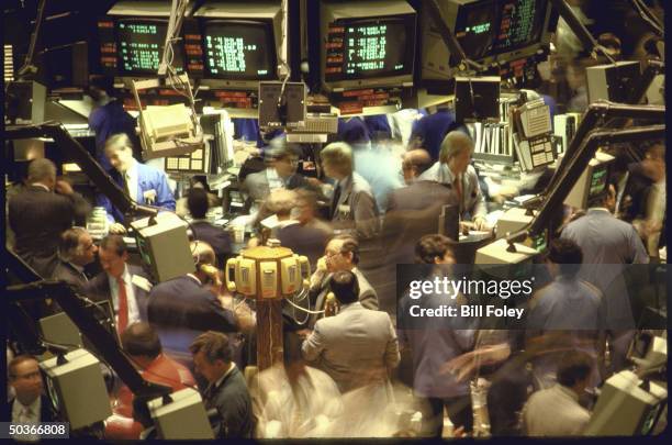 View of the trading floor of the New York Stock Exchange.