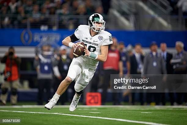 Cotton Bowl: Michigan State Connor Cook in action vs Alabama during College Football Playoff Semifinal at AT&T Stadium. Arlington, TX CREDIT: Darren...