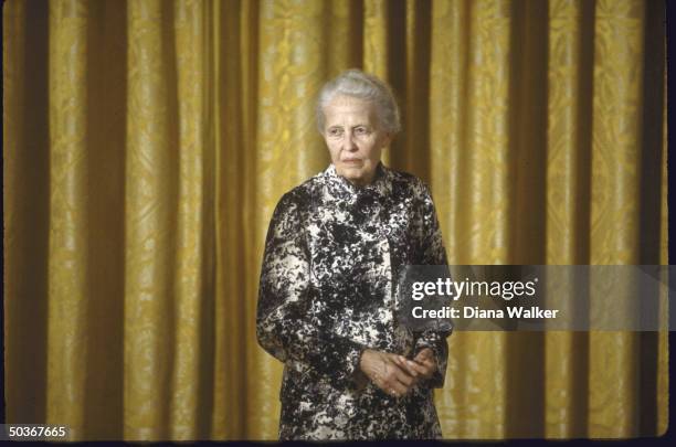 Texan art collector Mrs. John DeMenil, smiling after accepting the National Medal of Arts.