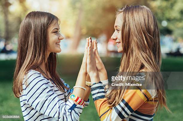 best friends - eternal youth stock pictures, royalty-free photos & images