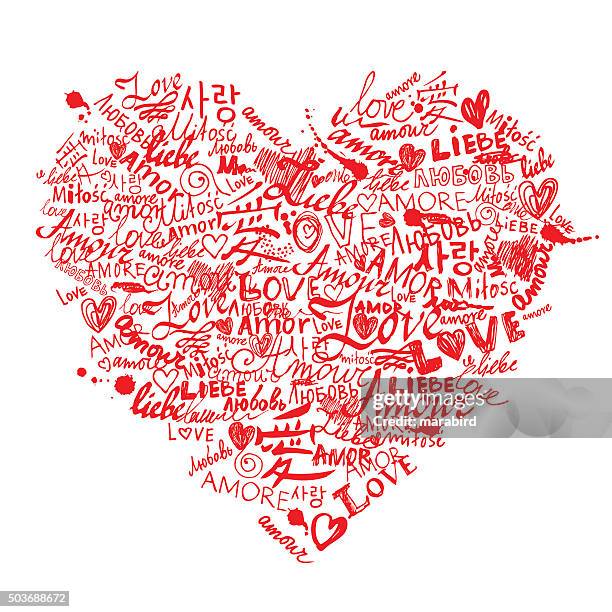 stockillustraties, clipart, cartoons en iconen met love is all around - heart month