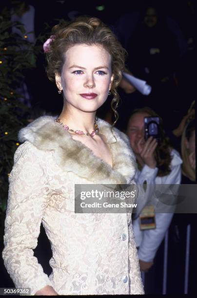 Actress Nicole Kidman at the film premiere of Jerry Maguire.