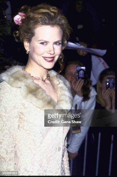Actress Nicole Kidman at the film premiere of Jerry Maguire.