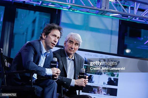 Tim Blake Nelson and Sam Waterston of "Anesthesia" attend AOL Build speaker series at AOL Studios In New York on January 6, 2016 in New York City.