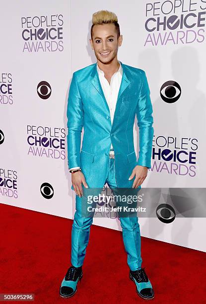 Personality Frankie J. Grande attends the People's Choice Awards 2016 at Microsoft Theater on January 6, 2016 in Los Angeles, California.