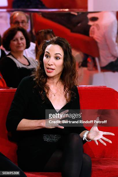 Autor of the Piece Isabelle Le Nouvel presents the Theater Play "Le Syndrome de l'Ecossais", performed at 'Theatre des Nouveautes' during the...
