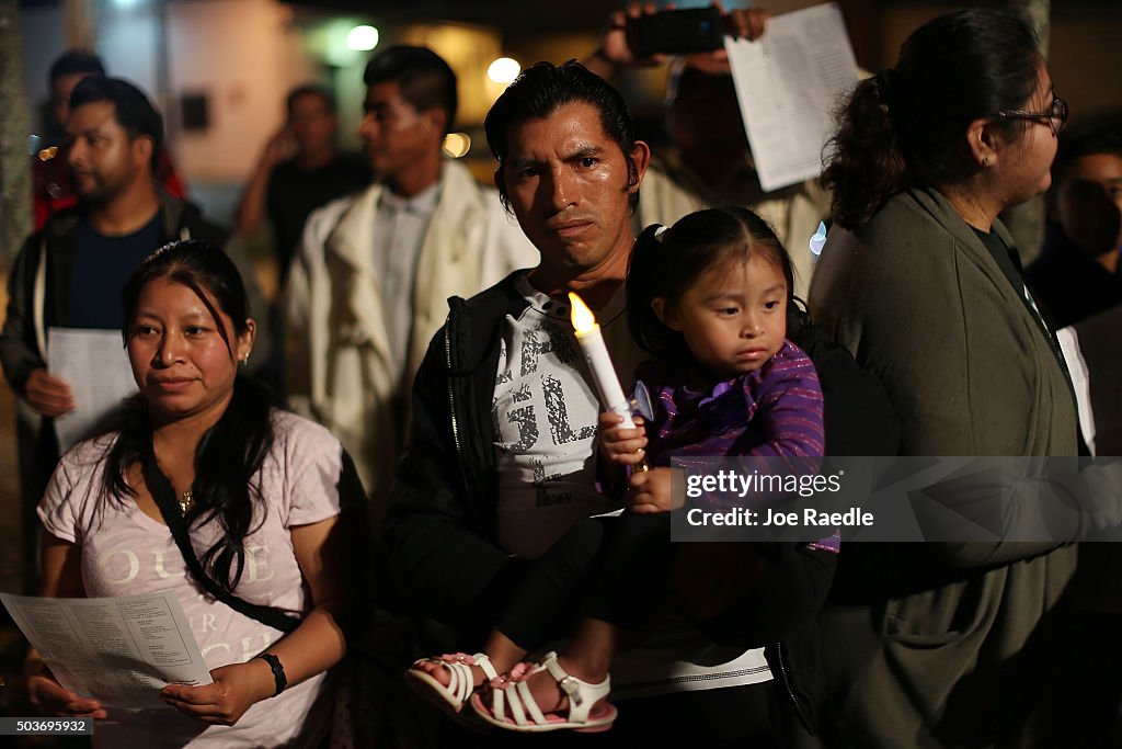 Immigration Activists Demonstrate Against Deportation Raids