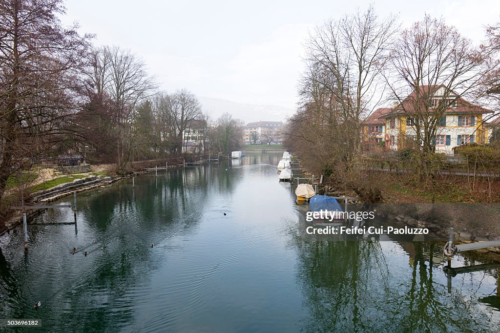 Canal of Nidau, Canton Bern, Switzerland