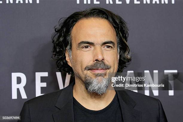 Director Alejandro Gonzalez Inarritu attends "The Revenant" New York special screening on January 6, 2016 in New York City.