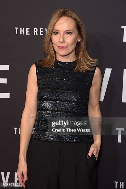 Actress Amy Ryan attends "The Revenant" New York special screening on January 6, 2016 in New York City.