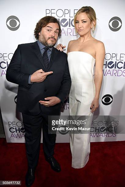 Actors Jack Black and Kate Hudson attend the People's Choice Awards 2016 at Microsoft Theater on January 6, 2016 in Los Angeles, California.