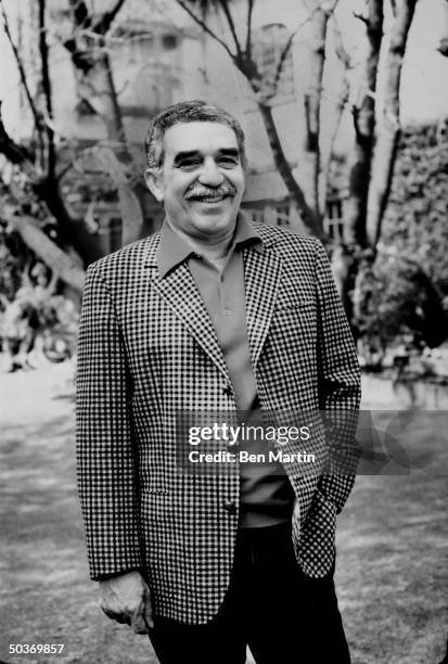 Latin-American author of novels and short stories Gabriel Garcia Marquez.