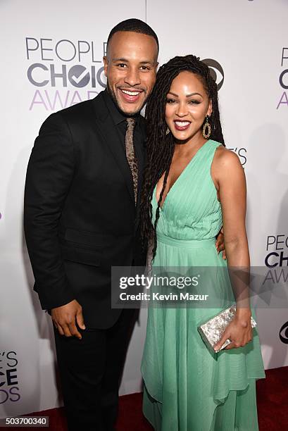 Author DeVon Franklin and actress Meagan Good attend the People's Choice Awards 2016 at Microsoft Theater on January 6, 2016 in Los Angeles,...
