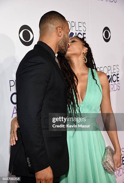 Author DeVon Franklin and actress Meagan Good attend the People's Choice Awards 2016 at Microsoft Theater on January 6, 2016 in Los Angeles,...