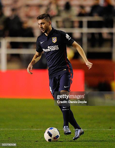 Guilherme Siqueira of Club Atletico de Madrid in action during the Copa del Rey, Round of 16 First Leg match, between Rayo Vallecano de Madrid and...